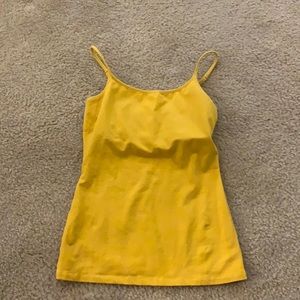 Express yellow cami with shelf bra